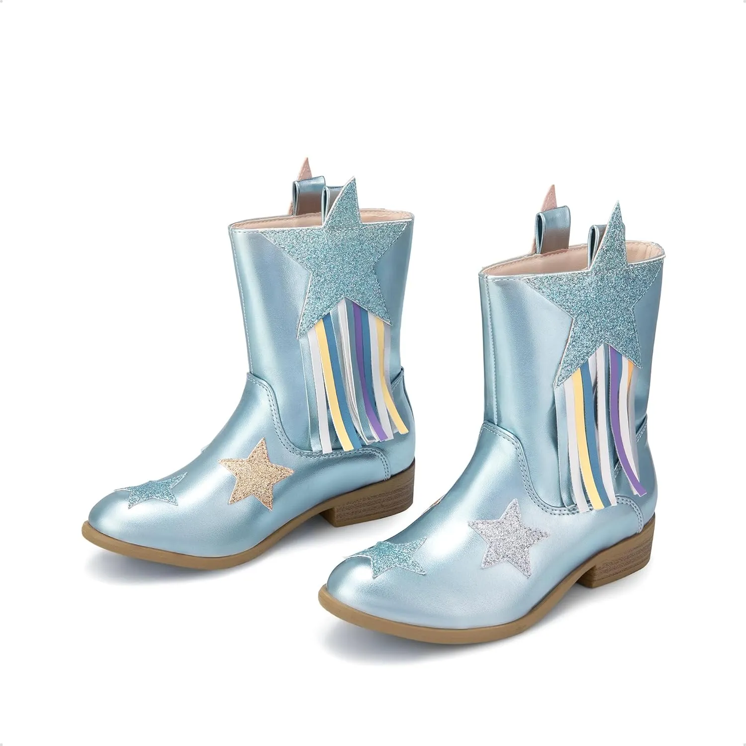 DREAM PAIRS Girls Cowgirl Cowboy Western Mid Calf Tassel Boots