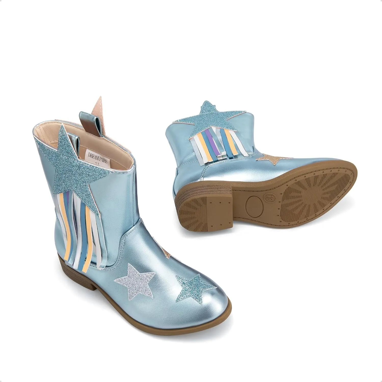 DREAM PAIRS Girls Cowgirl Cowboy Western Mid Calf Tassel Boots