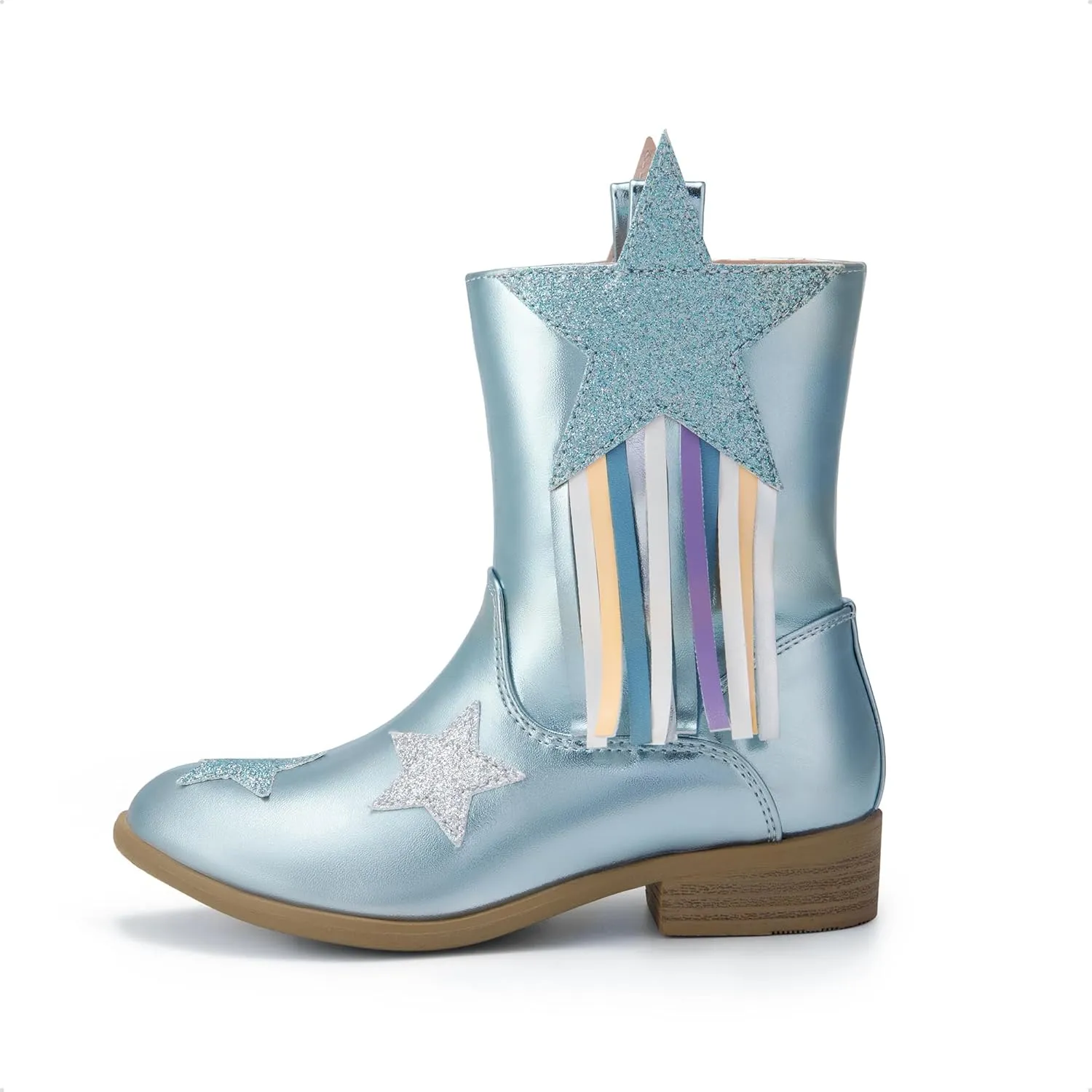 DREAM PAIRS Girls Cowgirl Cowboy Western Mid Calf Tassel Boots
