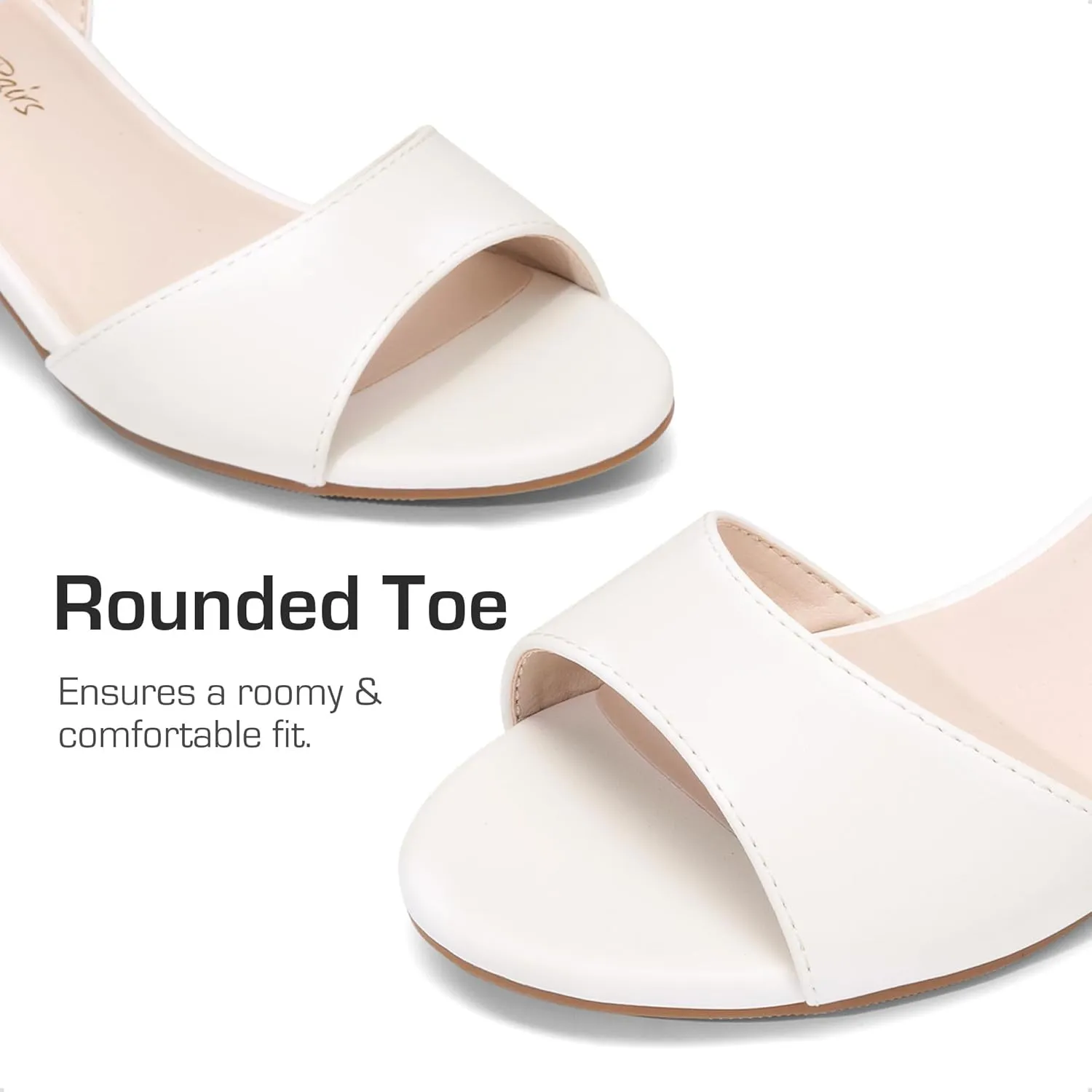 DREAM PAIRS Girls Sandals Chunky Pump Ankle Strap High Heels Dress Open Toe Flower Wedding Party for Little Big Kid