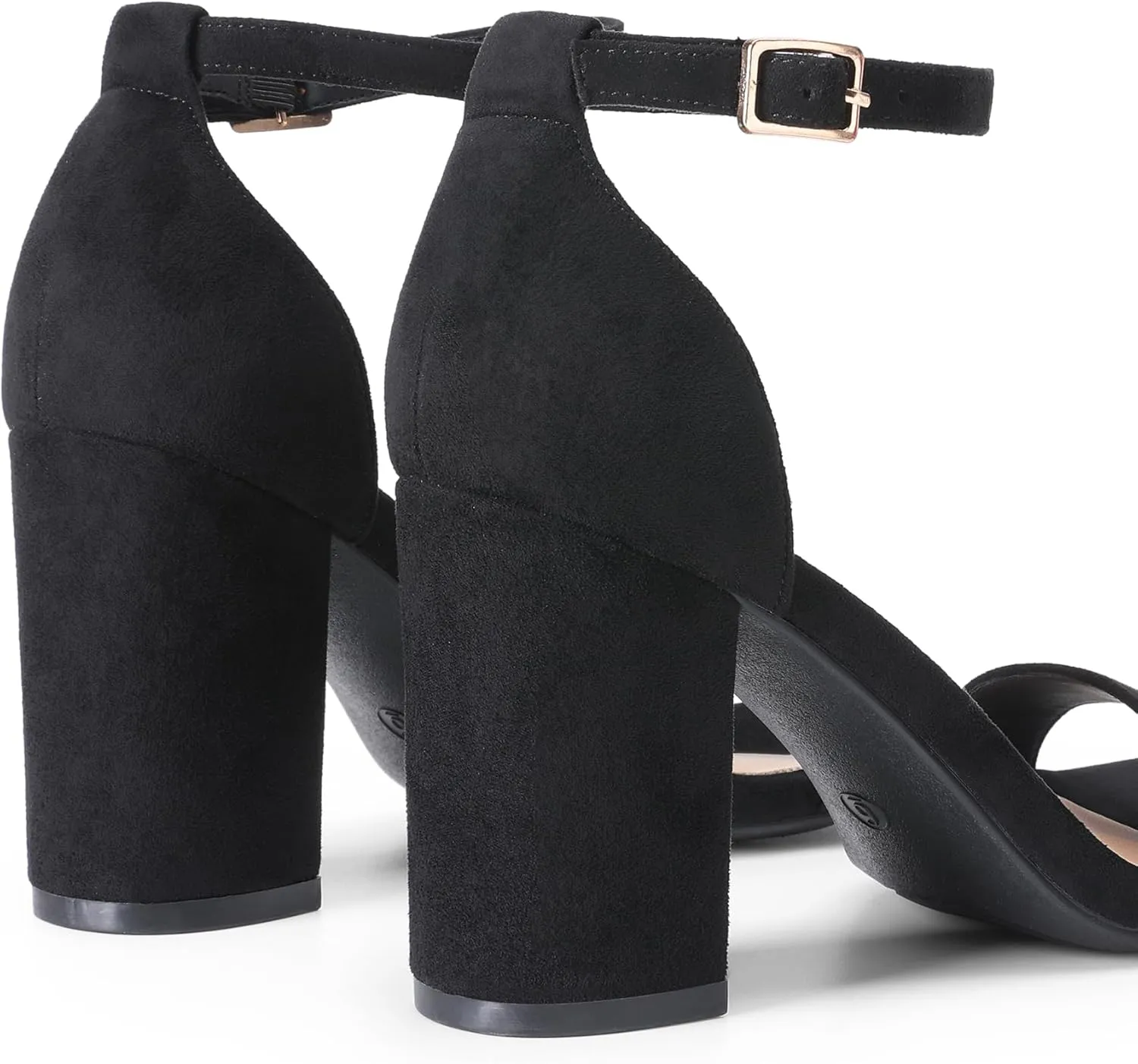 DREAM PAIRS Heels for Women Chunky Block Heel Open Toe Ankle Strap 3.5 Inch Heeled Sandals for Party Date Wedding