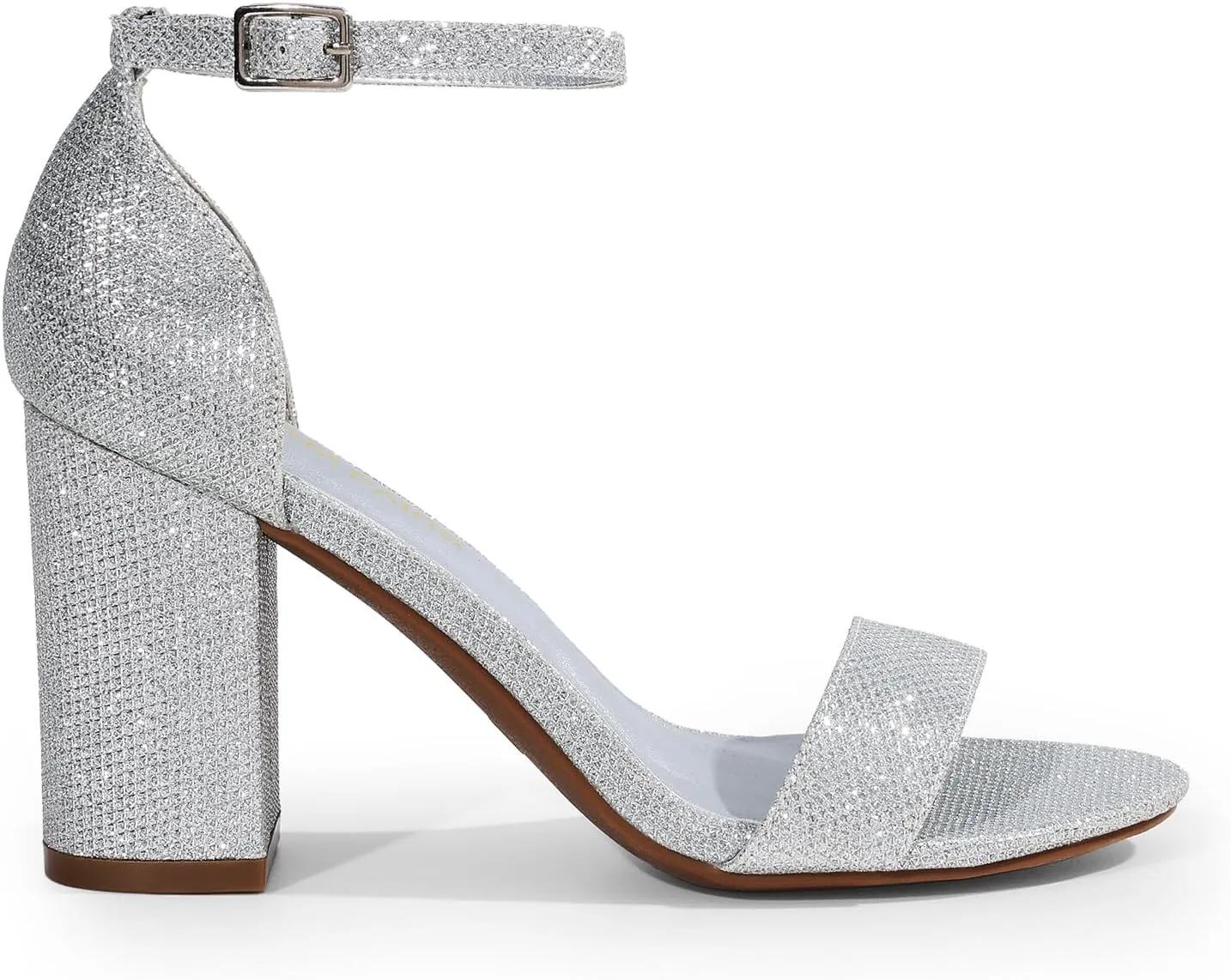 DREAM PAIRS Heels for Women Chunky Block Heel Open Toe Ankle Strap 3.5 Inch Heeled Sandals for Party Date Wedding