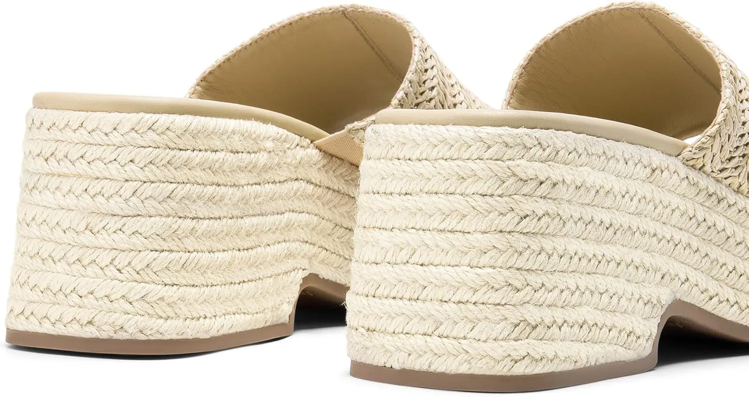 DREAM PAIRS Platform Espadrille Sandals for Women Wedges Slides Slip on Bohemia Sandals Flatform Open Toe Beach Sandals Dressy Outdoor Summer Shoes