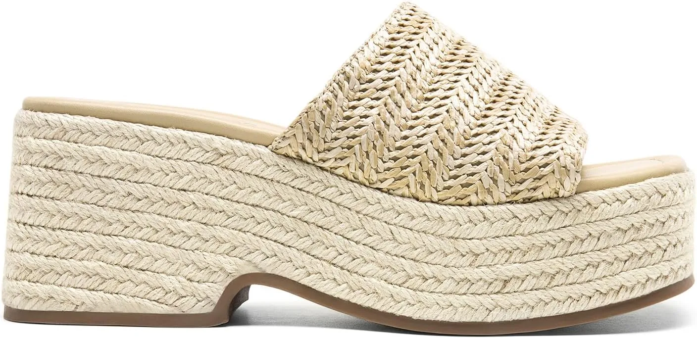 DREAM PAIRS Platform Espadrille Sandals for Women Wedges Slides Slip on Bohemia Sandals Flatform Open Toe Beach Sandals Dressy Outdoor Summer Shoes