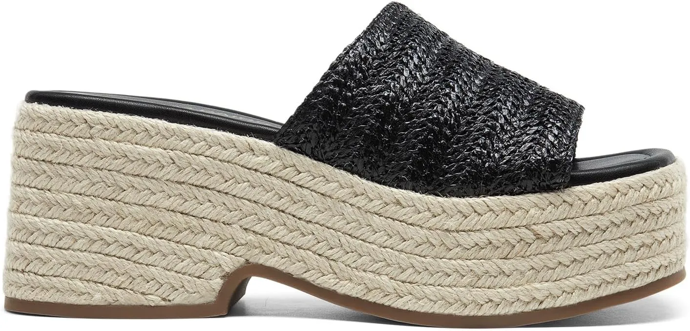 DREAM PAIRS Platform Espadrille Sandals for Women Wedges Slides Slip on Bohemia Sandals Flatform Open Toe Beach Sandals Dressy Outdoor Summer Shoes