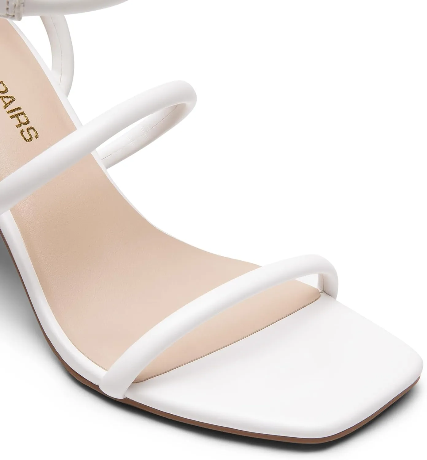 DREAM PAIRS Women Heels Chunky Square Open Toe Strappy Ankle Strap Block High Heeled Sandals for Dressy Wedding Comfortable Shoes
