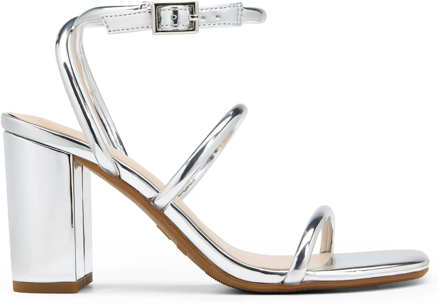 DREAM PAIRS Women Heels Chunky Square Open Toe Strappy Ankle Strap Block High Heeled Sandals for Dressy Wedding Comfortable Shoes