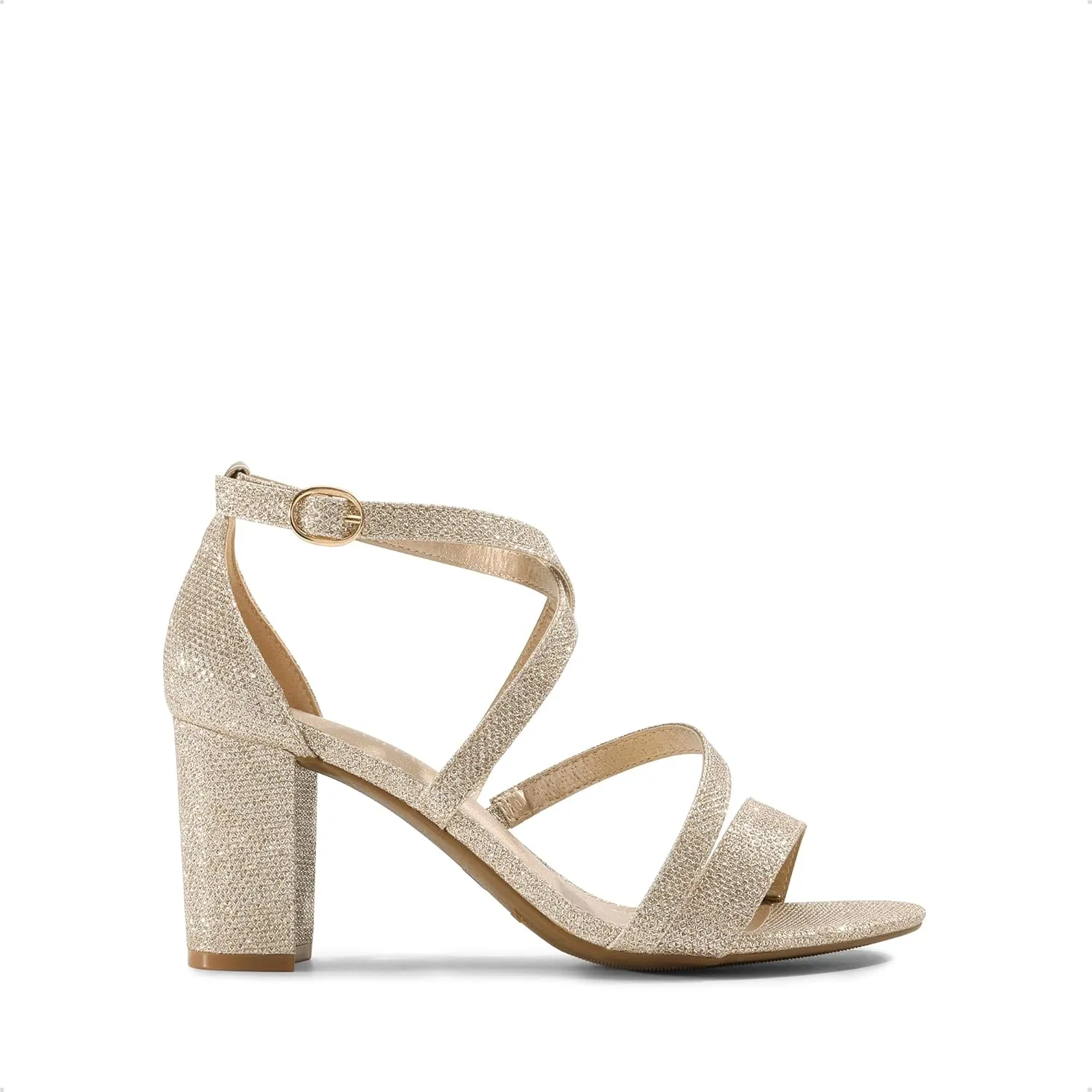DREAM PAIRS Women’s Ankle Strap Dress Pump Low Chunky Heel Sandals