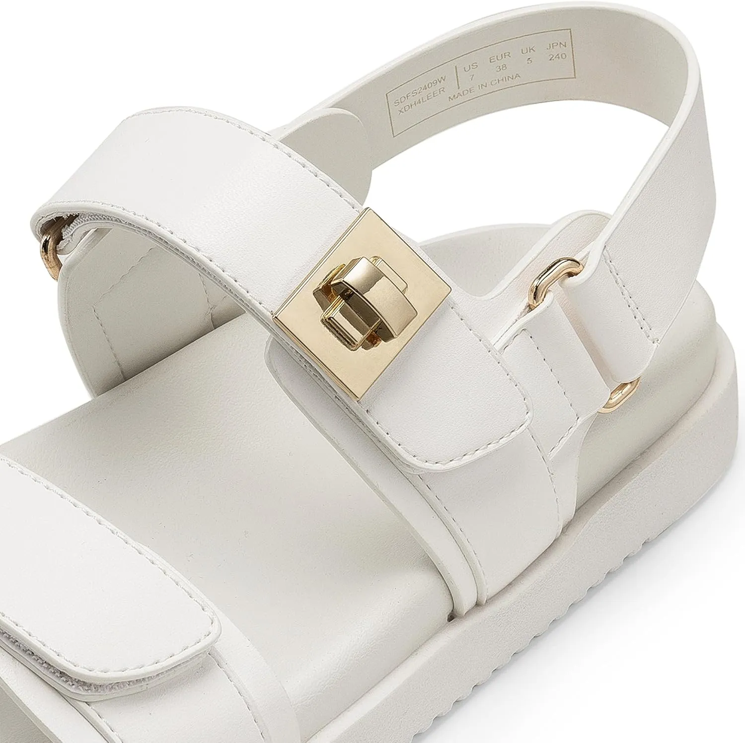 DREAM PAIRS Women's Comfortable Open Toe Flat Sandals Fashion One Band Summer Dessy Sandals