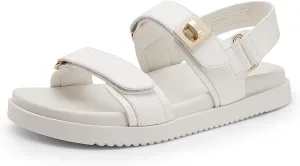 DREAM PAIRS Women's Comfortable Open Toe Flat Sandals Fashion One Band Summer Dessy Sandals