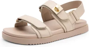 DREAM PAIRS Women's Comfortable Open Toe Flat Sandals Fashion One Band Summer Dessy Sandals