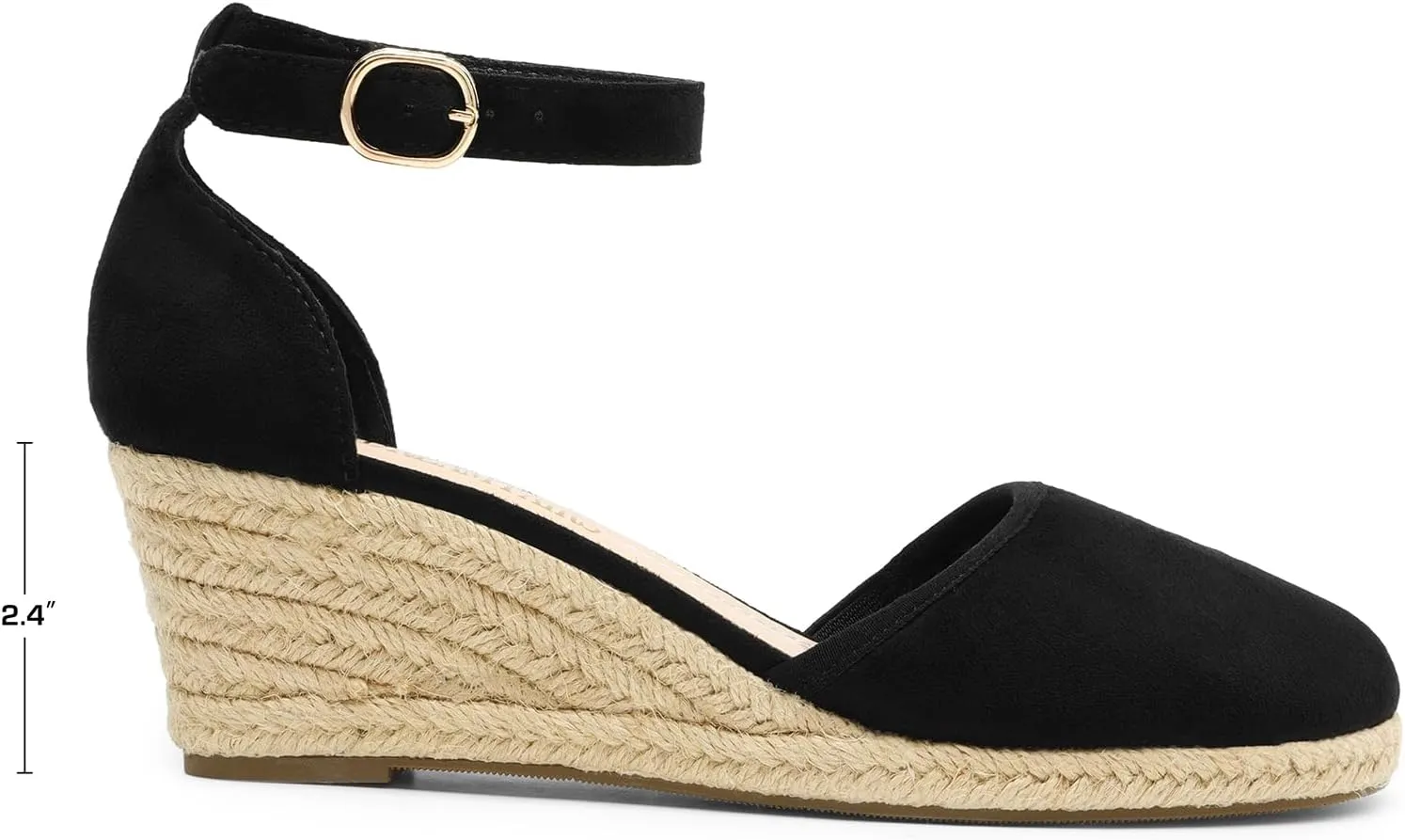 DREAM PAIRS Women's Espadrilles Closed Toe Ankle Strap Dressy Platform Wedge Sandals