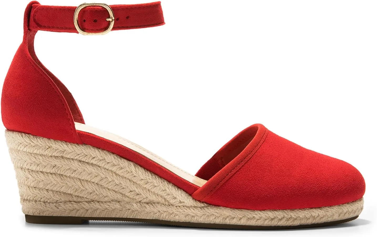 DREAM PAIRS Women's Espadrilles Closed Toe Ankle Strap Dressy Platform Wedge Sandals