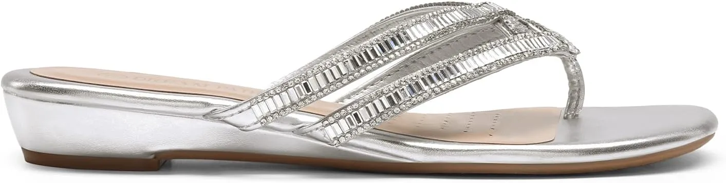 DREAM PAIRS Women's Fashion Rhinestones Design Slides Sandals