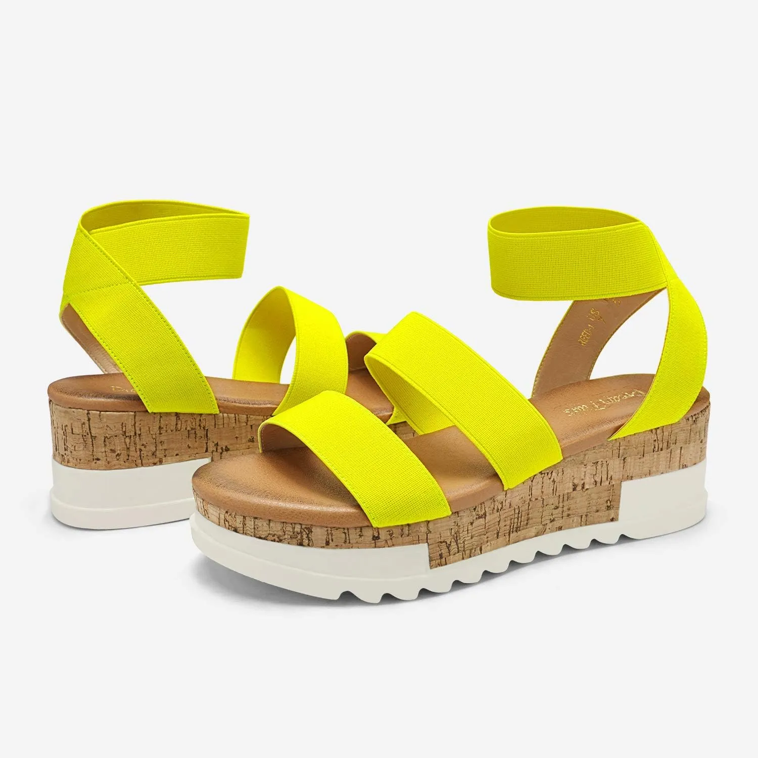 DREAM PAIRS Women's Open Toe Ankle Strap Casual Flatform Platform Wedges Sandals