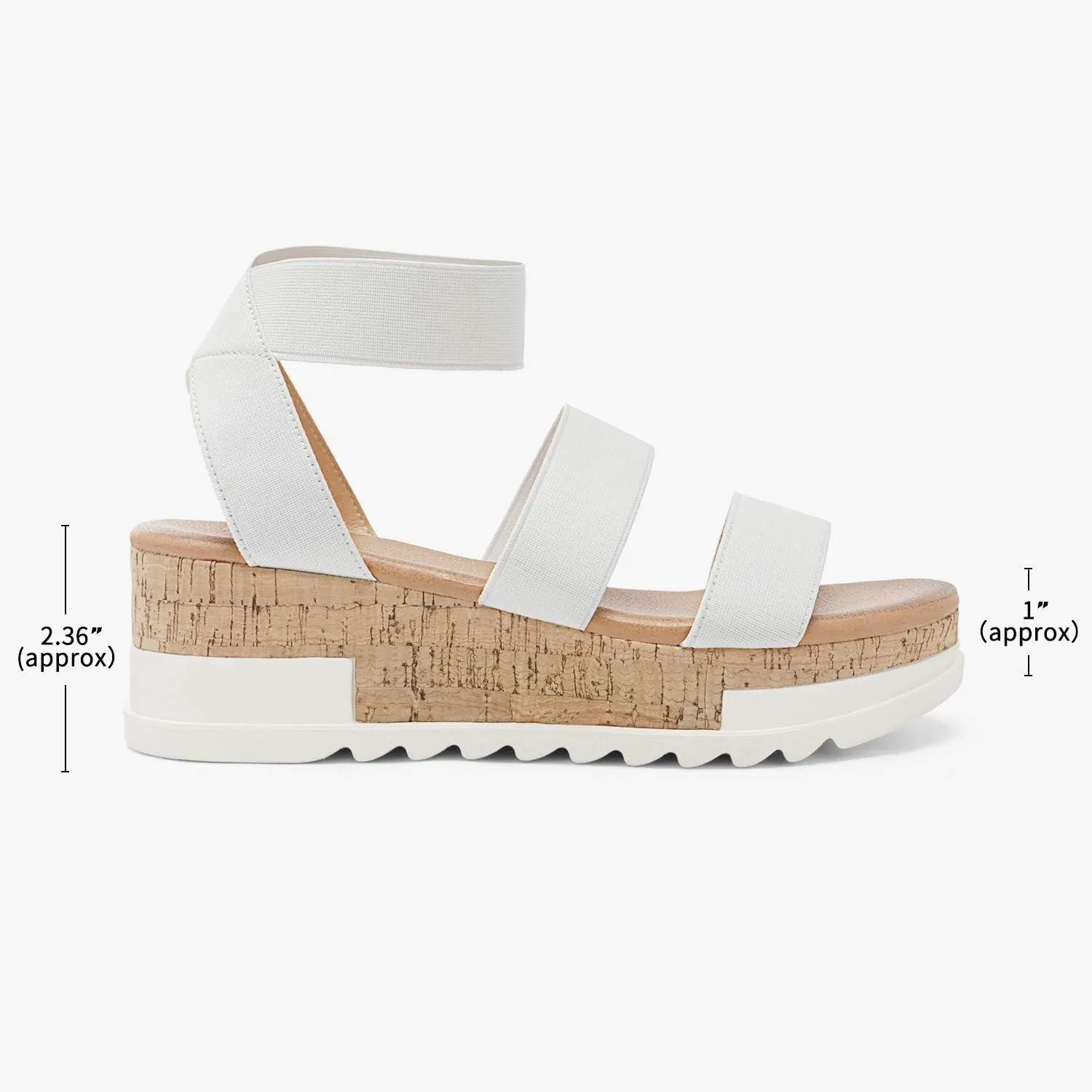 DREAM PAIRS Women's Open Toe Ankle Strap Casual Flatform Platform Wedges Sandals