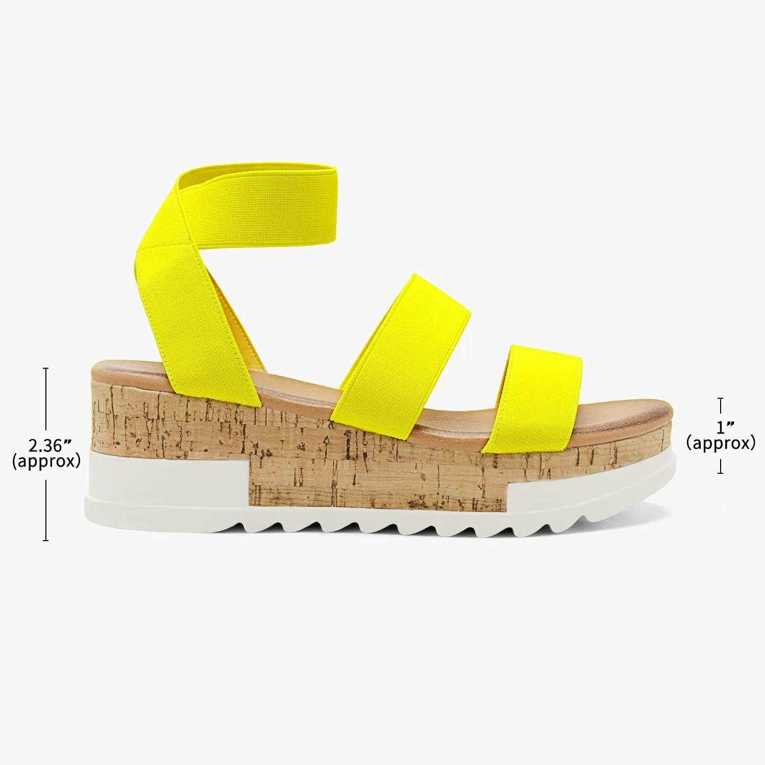 DREAM PAIRS Women's Open Toe Ankle Strap Casual Flatform Platform Wedges Sandals