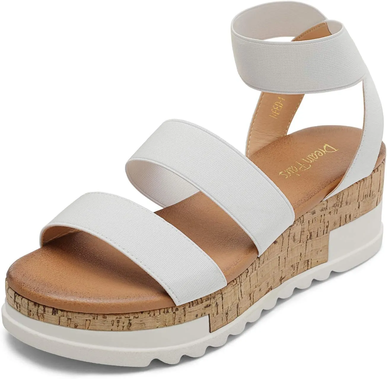 DREAM PAIRS Women's Open Toe Ankle Strap Casual Flatform Platform Wedges Sandals