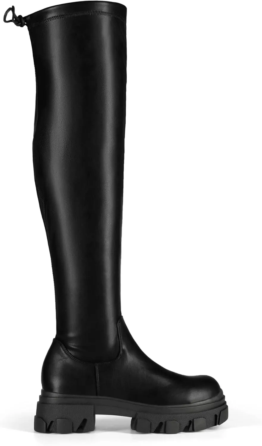 DREAM PAIRS Women's Over The Knee Platform Thigh High Boots Long Stretch Soft Chunky Lug Sole Fall Boots