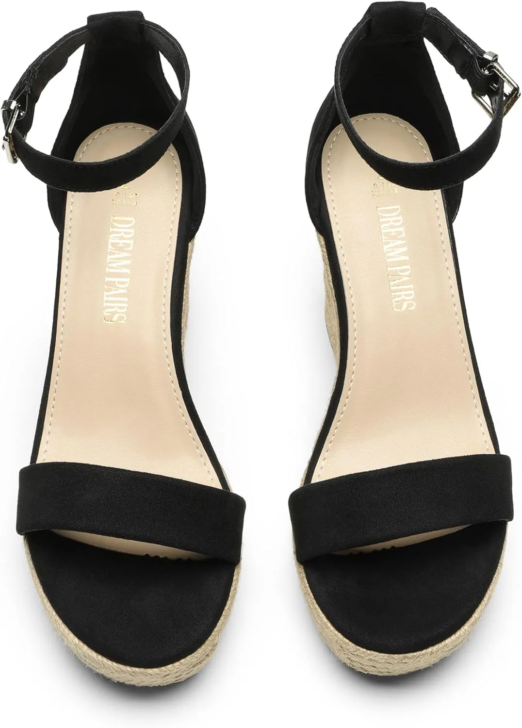 DREAM PAIRS Women's Platform Wedges Sandals, Comfortable Open Toe Espadrilles Sandals Dressy Buckle Ankle Strap Summer Shoes