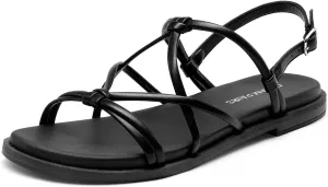 DREAM PAIRS Women's Sandals Cross Strappy Gladiator Dress Flat Sandals Daily Casual Comfortable Summer Shoes