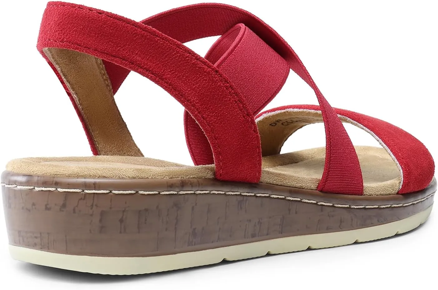 DREAM PAIRS Women's Summer Dressy Low Wedge Heels Comfortable Slip on Casual Flat Sandals for Walking Vacation