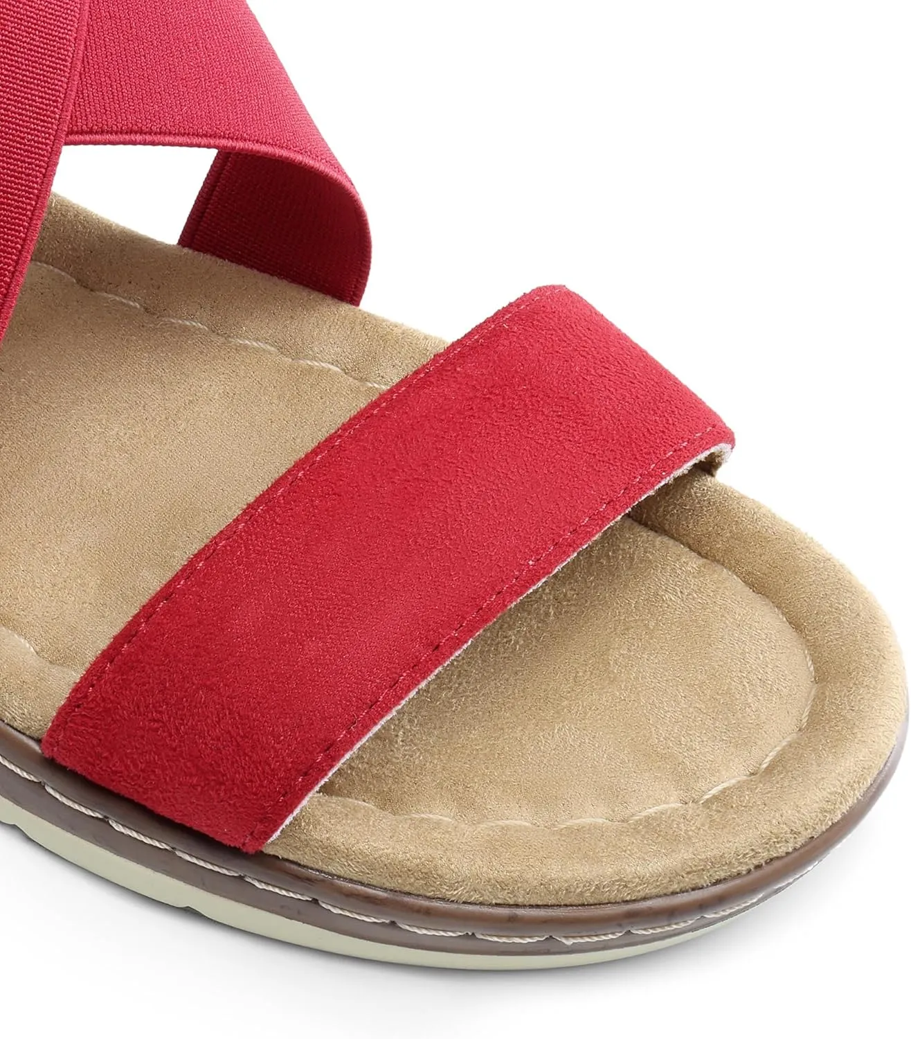 DREAM PAIRS Women's Summer Dressy Low Wedge Heels Comfortable Slip on Casual Flat Sandals for Walking Vacation