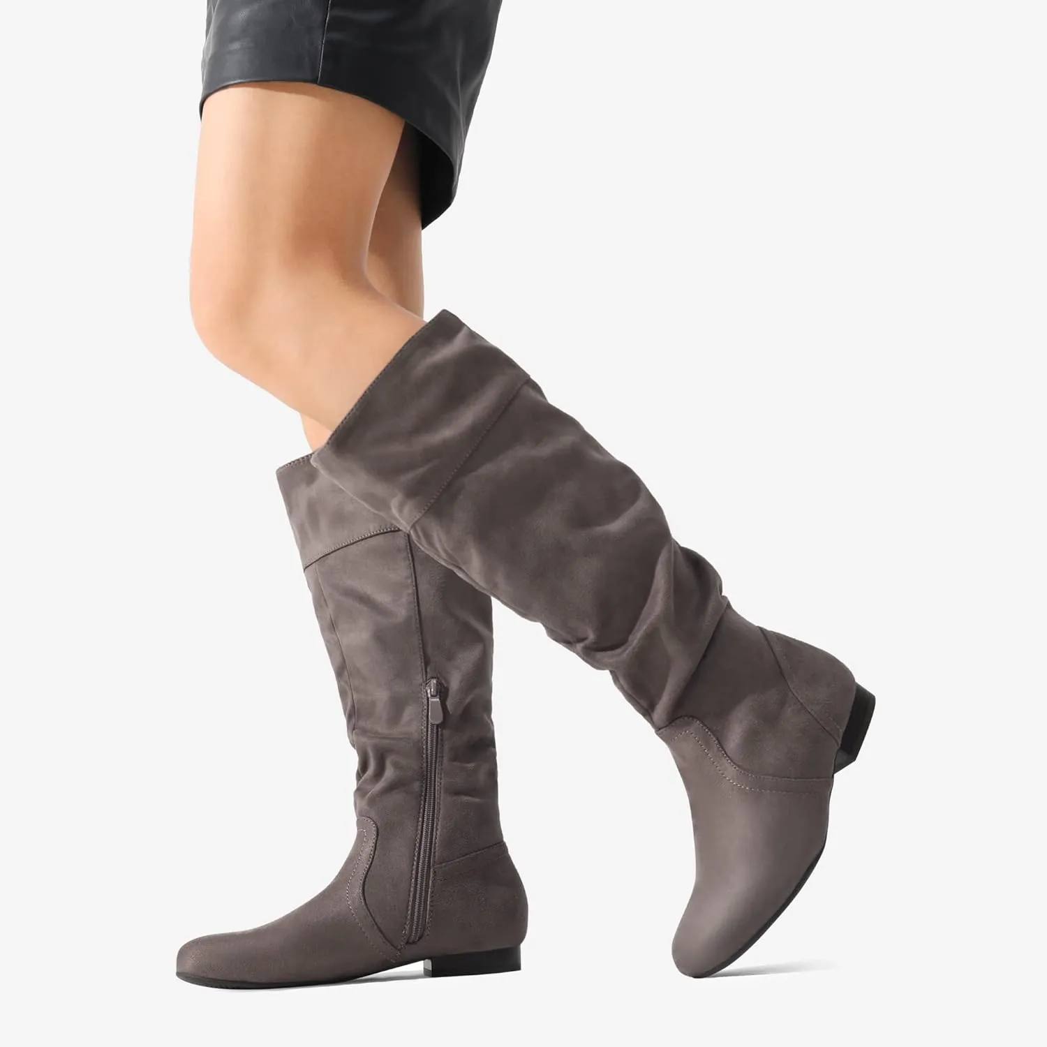 DREAM PAIRS Women's Wide Calf Knee High Pull On Fall Weather Winter Boots