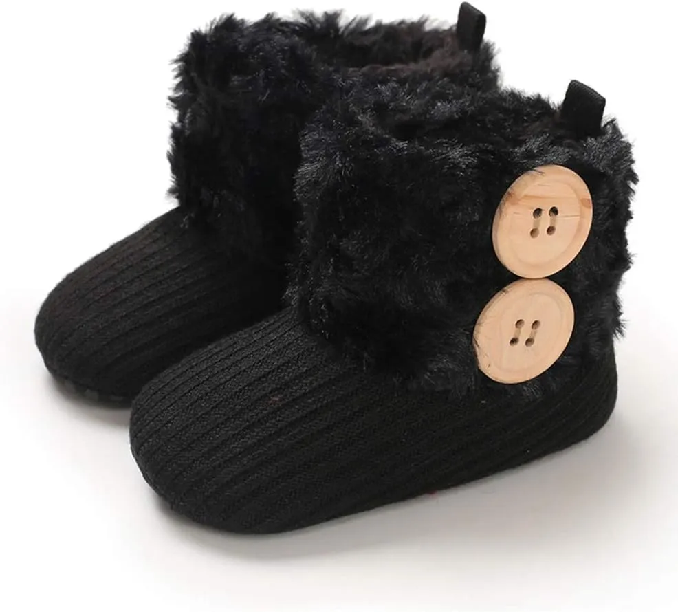 E-FAK Baby Boy Girl Boots Newborn Shoes Winter Snow Bowknot Anti-Slip Soft Sole Warm Infant Toddler Prewalker Booties