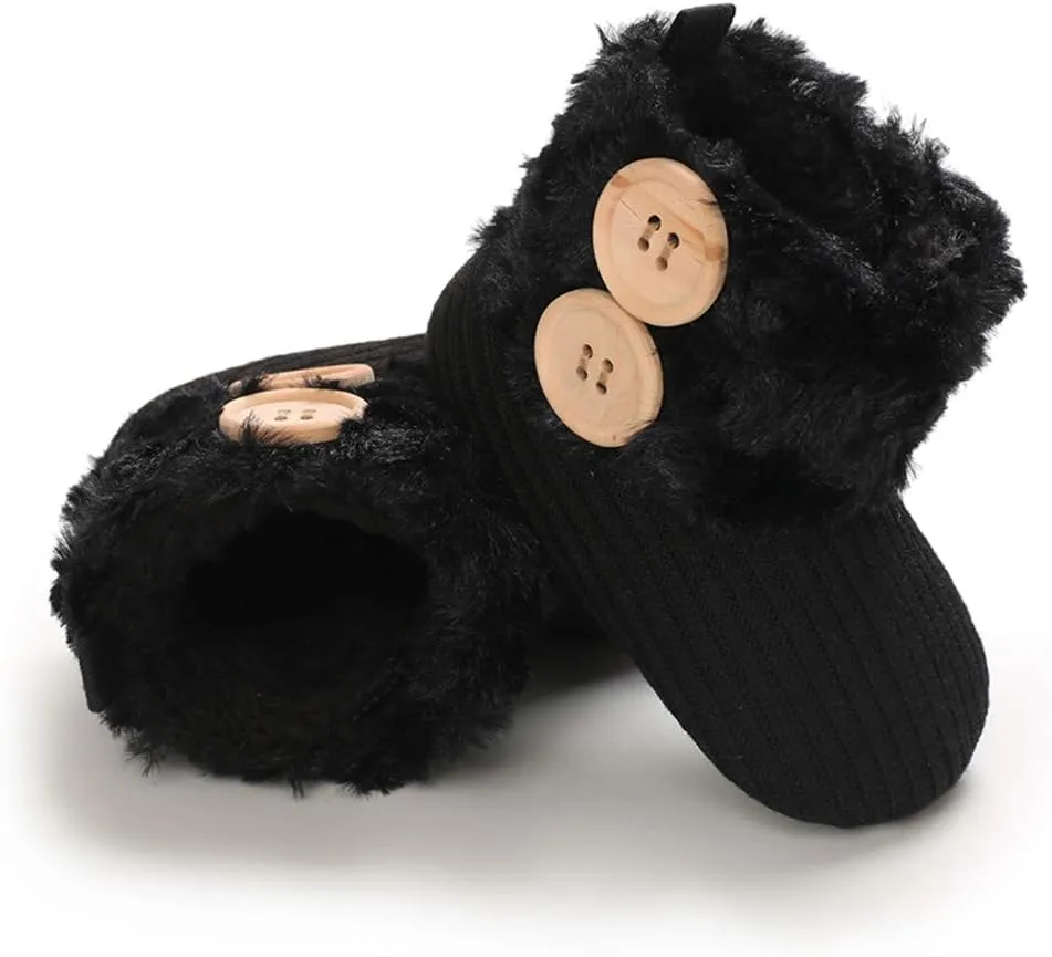 E-FAK Baby Boy Girl Boots Newborn Shoes Winter Snow Bowknot Anti-Slip Soft Sole Warm Infant Toddler Prewalker Booties