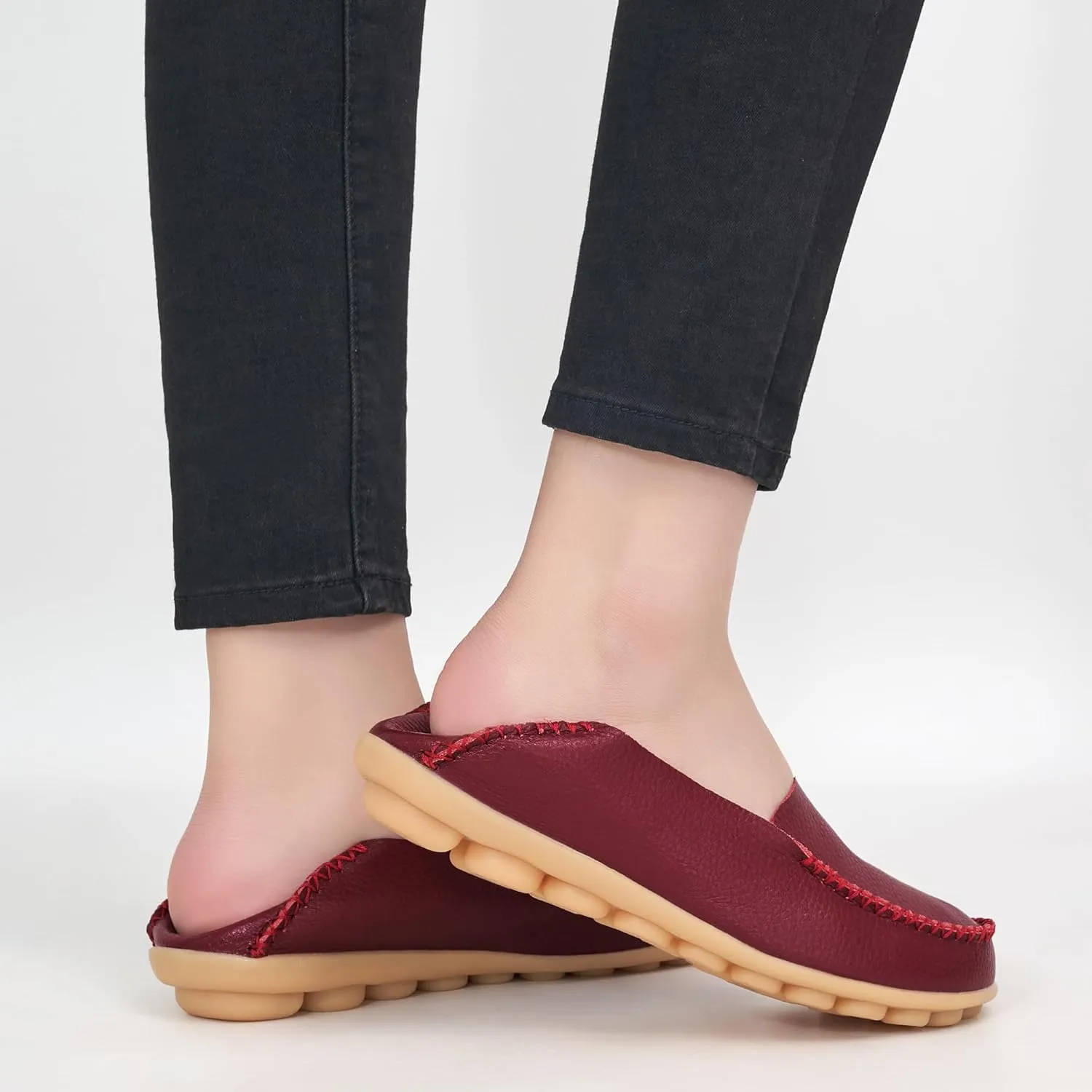 Ecetana Loafers for Women Penny Shoes Comfortable Slip On Casual Womens Loafers Fashion Moccasins Lightweight Round Toe Driving Flats Boat Shoes