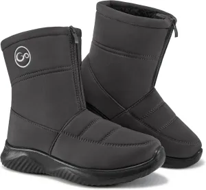 Ecetana Womens Snow Boots for Winter: Ankle Waterproof Booties with Fur Lined Warm Comfortable Shoes Anti Slip Outdoor Zipper Boots