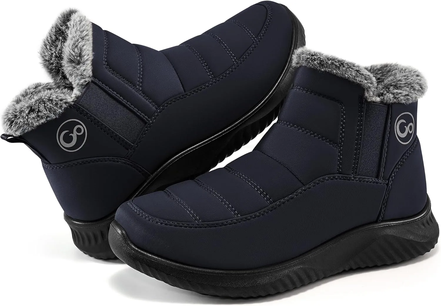 Ecetana Womens Snow Boots Winter Shoes: Ankle Booties Warm Fur Lined Waterproof Non-Slip Boots for Women