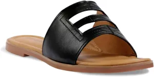 ELLEN TRACY Women's Sandals, Comfortable Slide Slip on Shoes, Isabel Flat Heel Toe Mules