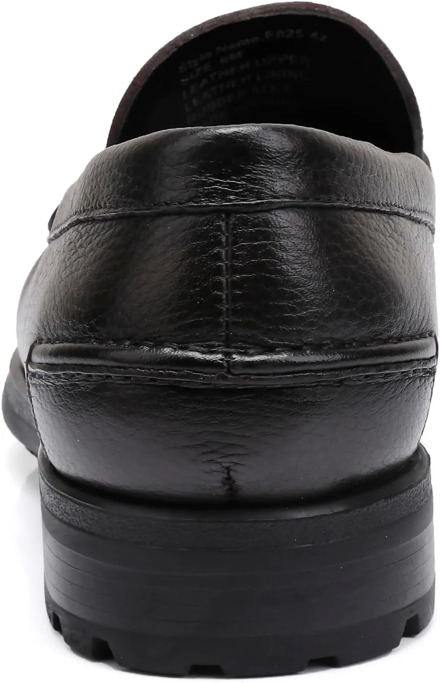 Fashion Leather Dress Loafers for Men, Fashion Casual Crocodile Patterned Handmade Buckle Shoes Business Slip-on Penny Loafer Party Dress Shoes for Mens