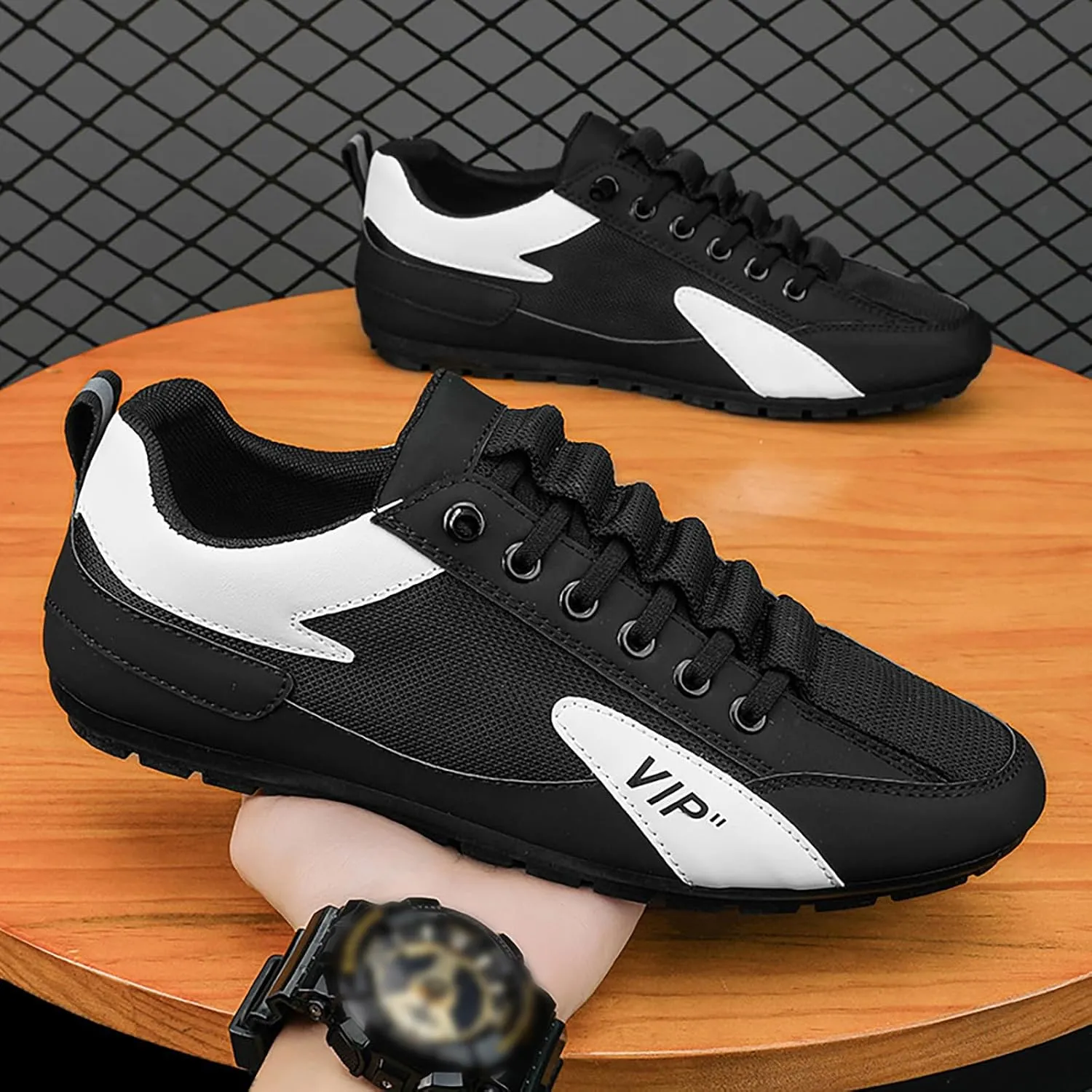 Fashion Sneaker Lace-Up 2023 Summer New Mesh Breathable Men's Shoes Korean Version of Casual Sports Shoes Students