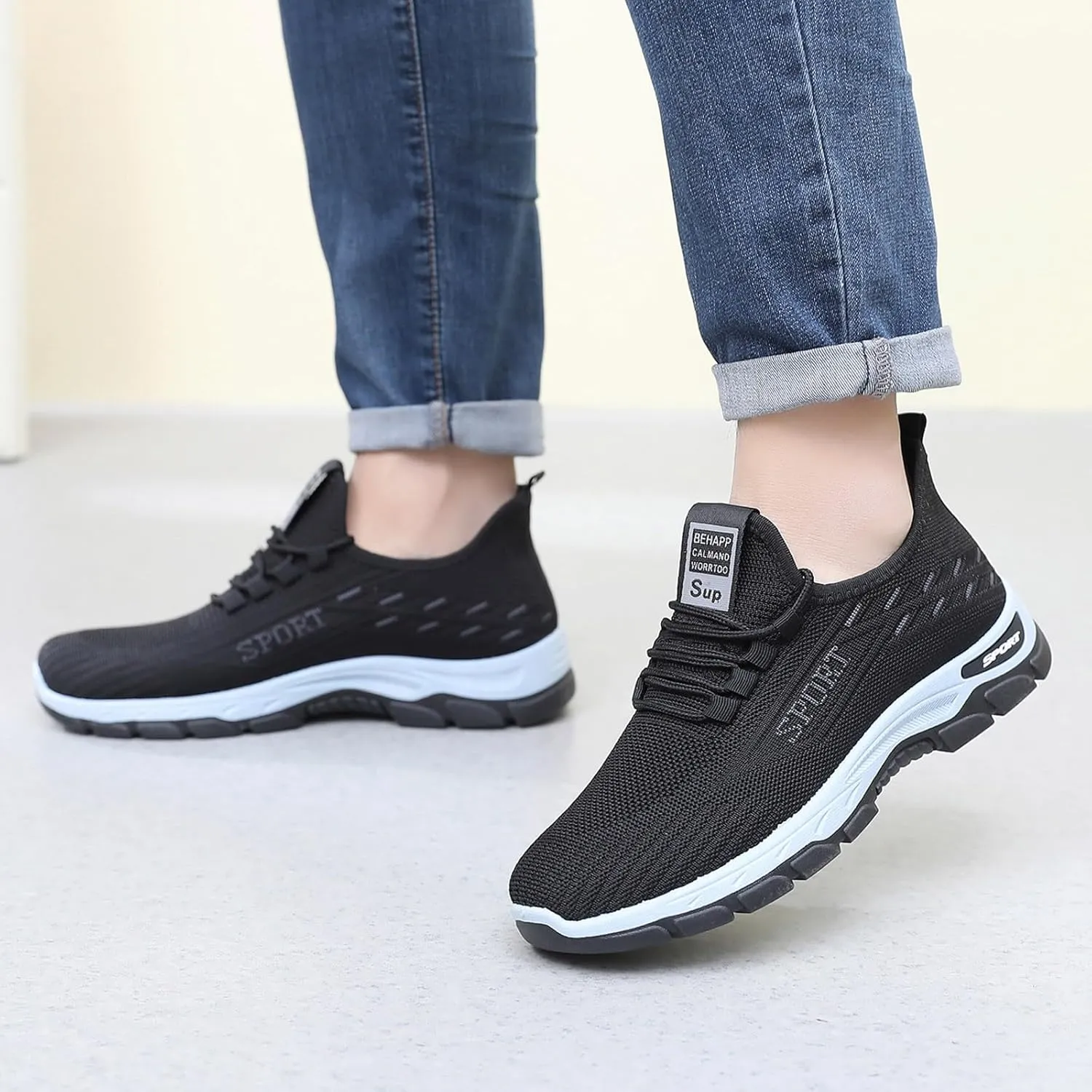 Fashion Sneakers Casual Shoe for Men Mens Couple Shoes Casual Shoes Slip On Breathable Fashion Flat Walking