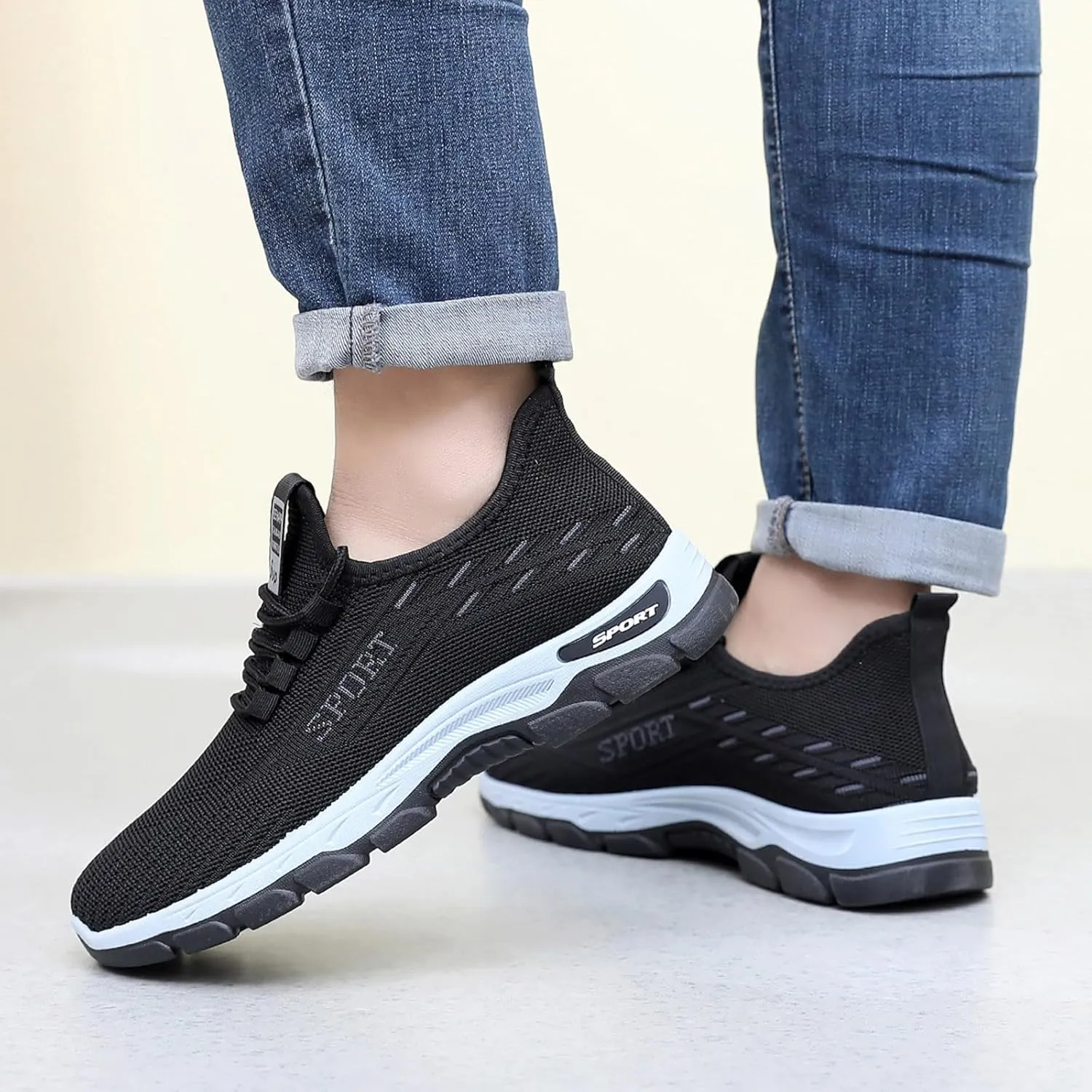 Fashion Sneakers Casual Shoe for Men Mens Couple Shoes Casual Shoes Slip On Breathable Fashion Flat Walking