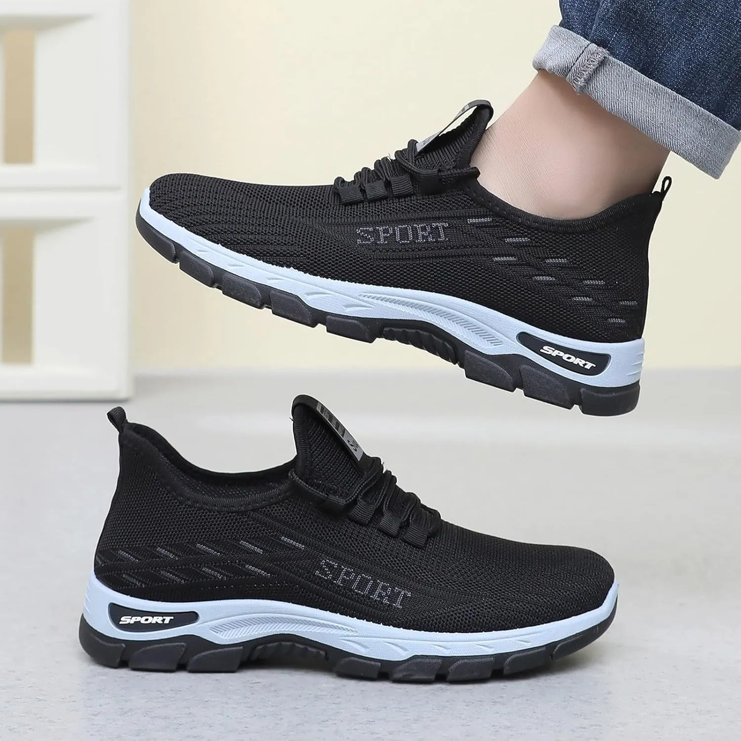 Fashion Sneakers Casual Shoe for Men Mens Couple Shoes Casual Shoes Slip On Breathable Fashion Flat Walking