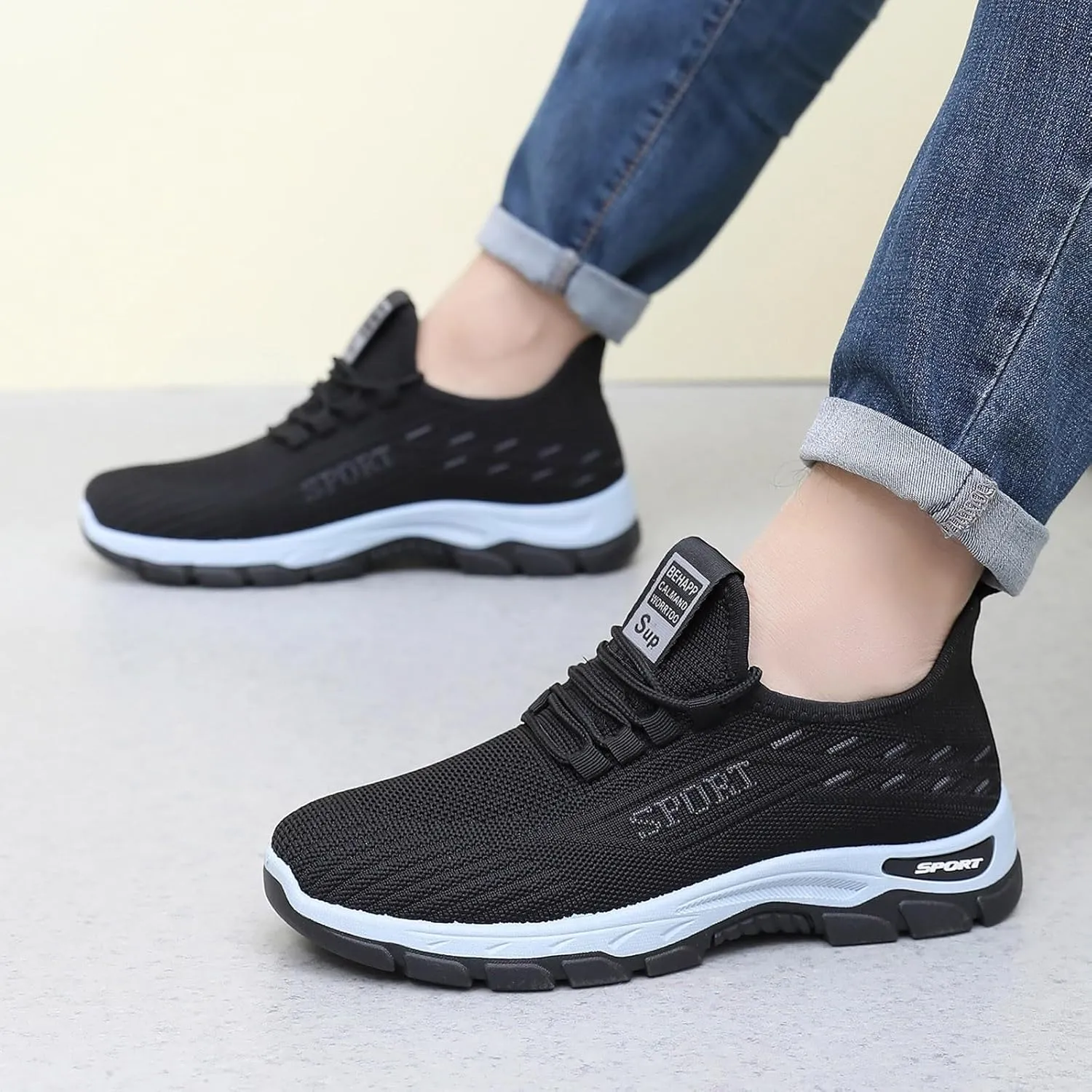 Fashion Sneakers Casual Shoe for Men Mens Couple Shoes Casual Shoes Slip On Breathable Fashion Flat Walking