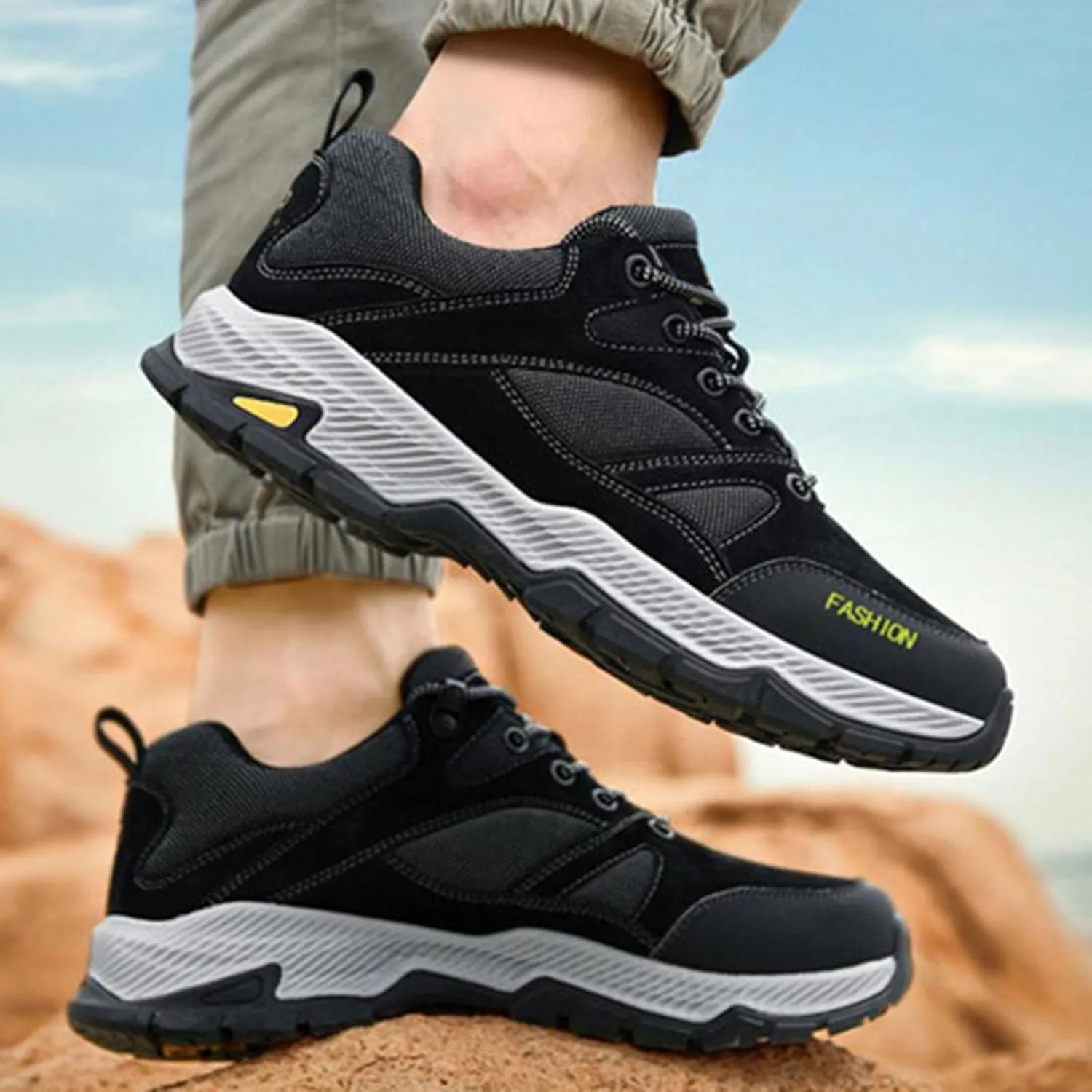 Fashion Summer Men Sports Shoes Flat Soft Sole Non Slip Elastic Lace Up Mesh Breathable Running Hiking Casual Style Sneaker Men 9