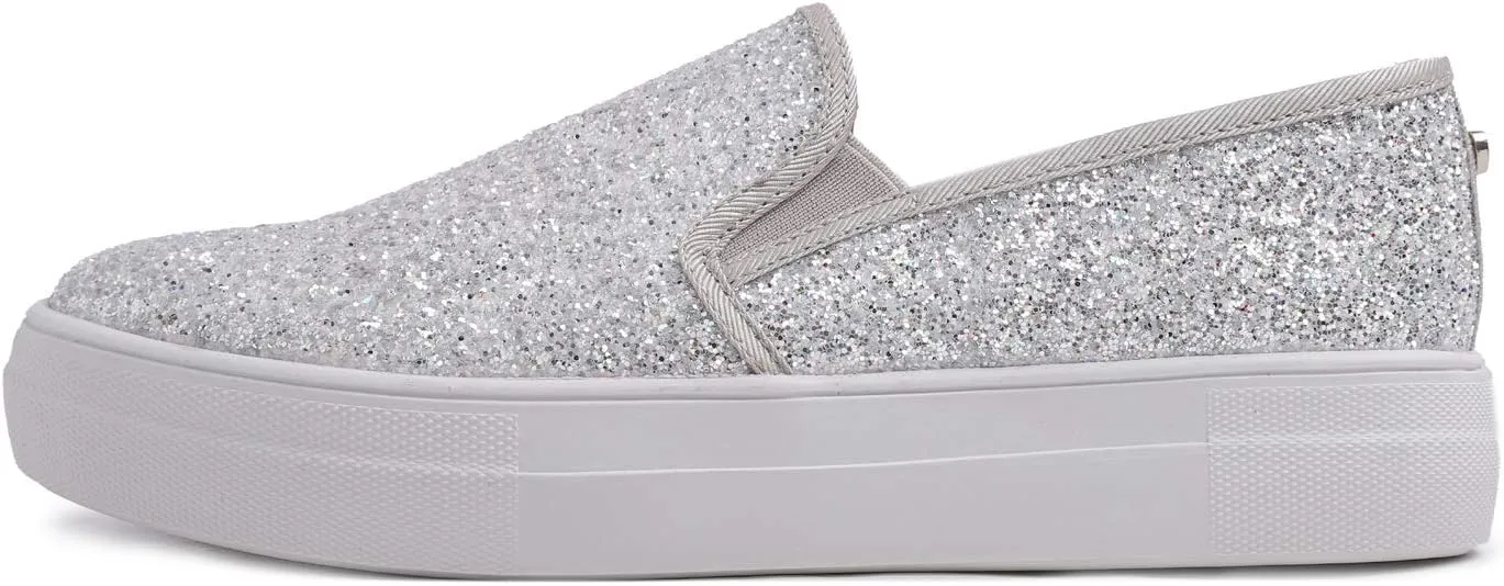 FEVERSOLE Women's Fashion Slip On Sneaker Casual Platform Loafers