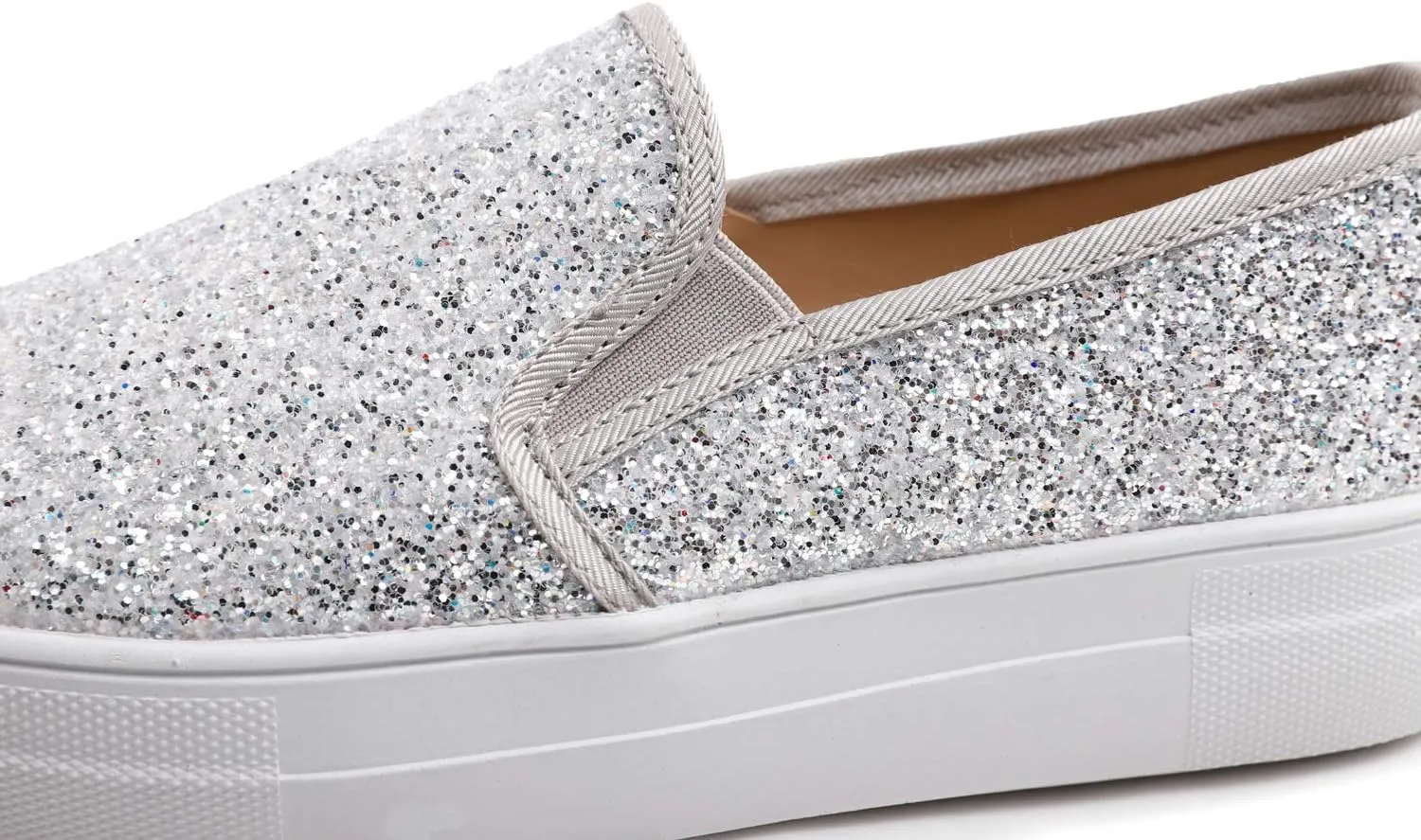 FEVERSOLE Women's Fashion Slip On Sneaker Casual Platform Loafers
