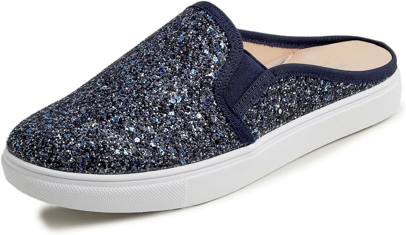 FEVERSOLE Women's Sport Mules Slip On Loafers Fashion Backless Sneakers