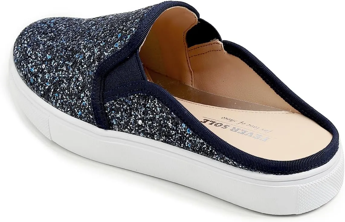 FEVERSOLE Women's Sport Mules Slip On Loafers Fashion Backless Sneakers