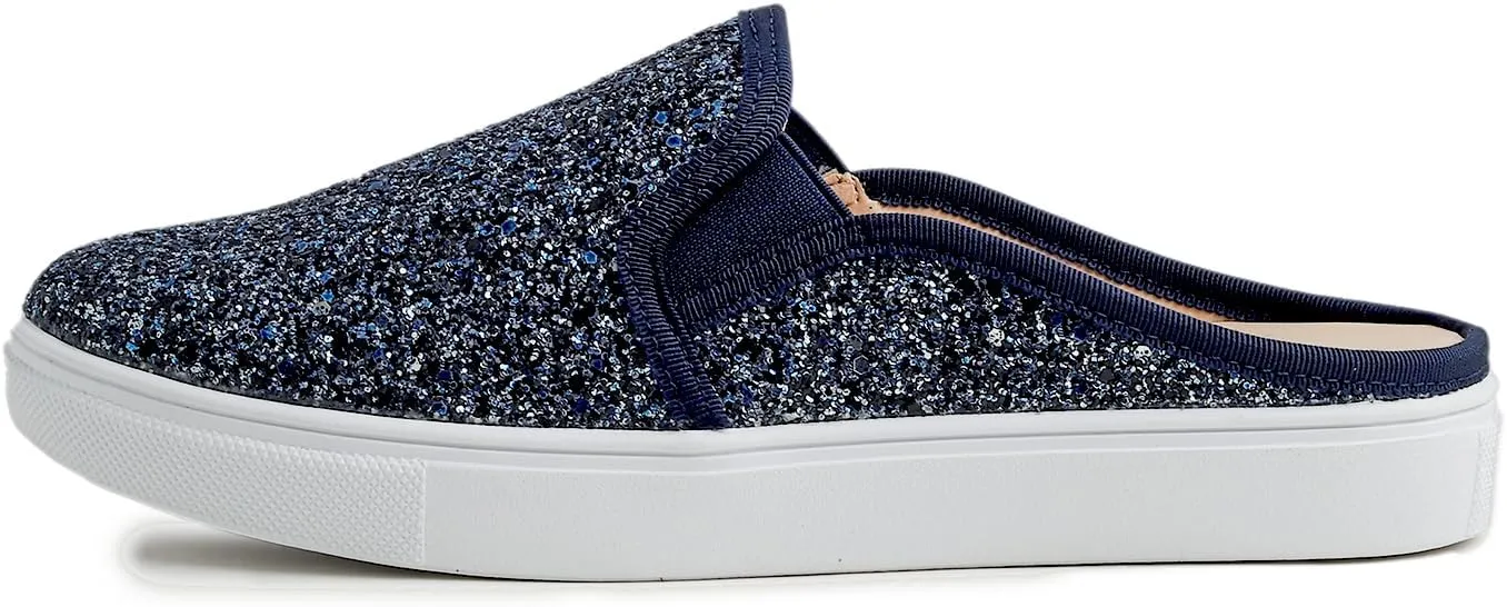 FEVERSOLE Women's Sport Mules Slip On Loafers Fashion Backless Sneakers
