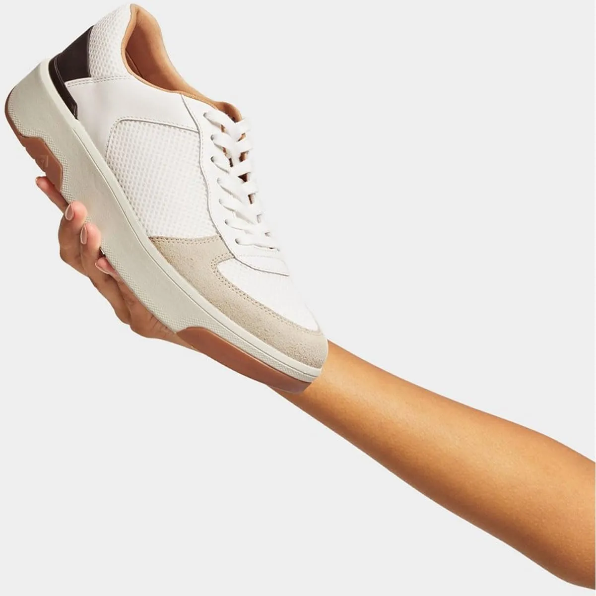 FitFlop Women's Rally Evo Leather/Mesh/Suede Sneakers