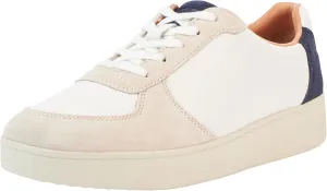FitFlop Womens Rally Leather/Suede Panel Sneakers