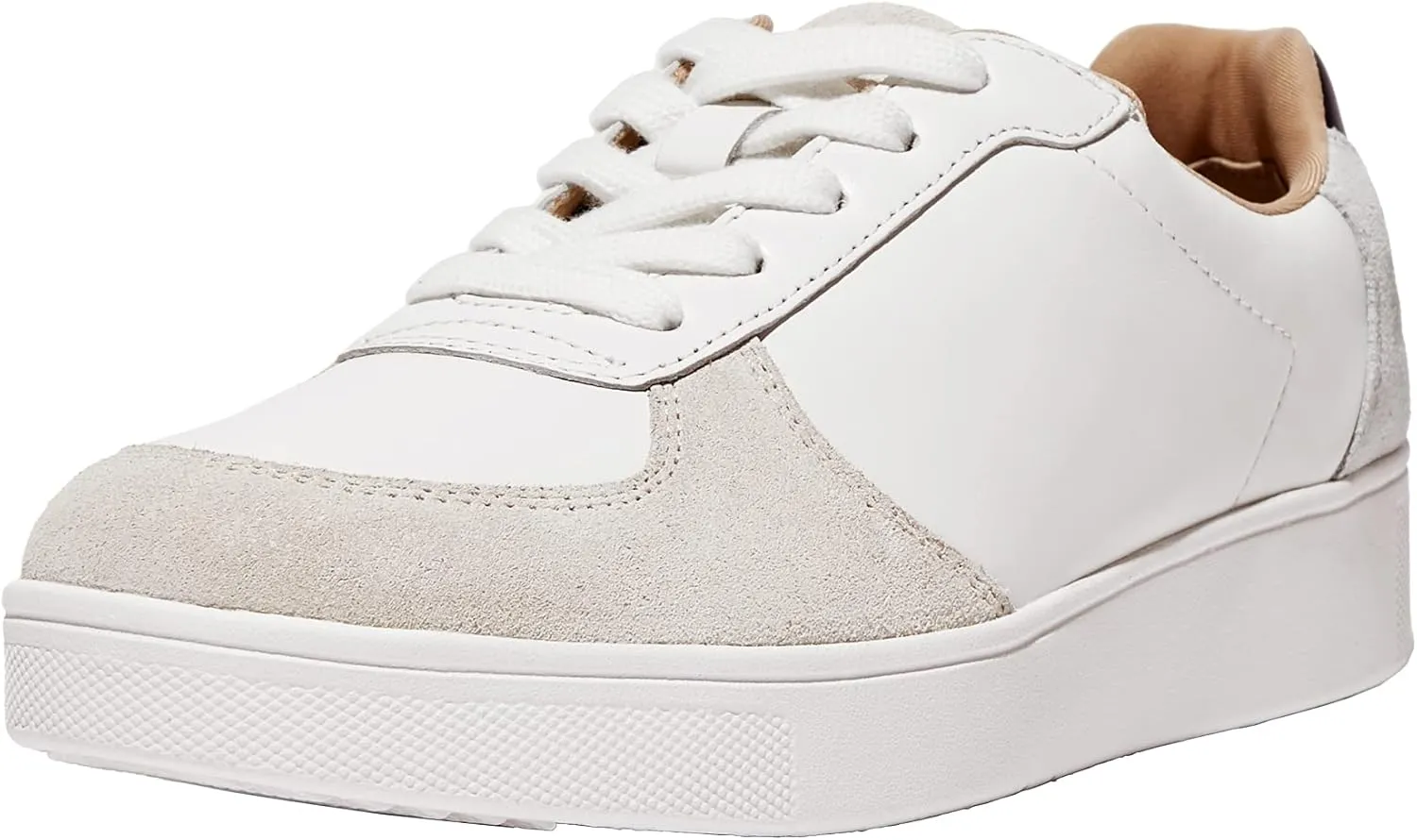 FitFlop Womens Rally Leather/Suede Panel Sneakers