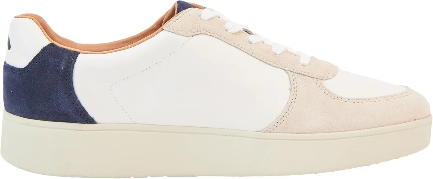 FitFlop Womens Rally Leather/Suede Panel Sneakers